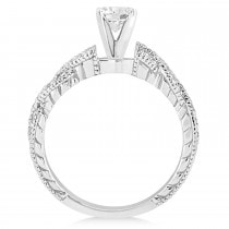 Diamond Braided Engagement Ring Setting Palladium 0.21ct