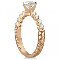 Vintage Shared Prong Diamond Engagement Ring 18K Rose Gold (0.24ct)