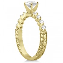 Filigree Diamond Engagement Ring & Wedding Band 18 Yellow Gold 0.54ct