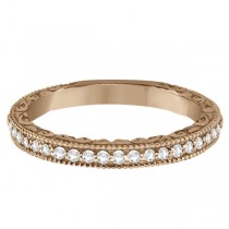 Filigree Halo Engagement Ring & Wedding Band 14kt Rose Gold (0.50ct.)