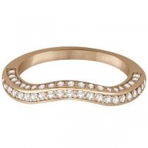 Contour Channel Style Diamond Wedding Band in 14k Rose Gold (0.44ct)