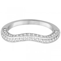 Contour Channel Style Diamond Wedding Band in 14k White Gold (0.44ct)