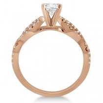 Diamond Twist Infinity Engagement Ring Setting 14K Rose Gold (0.40ct)