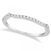 Infinity Twist Diamond Ring with Band Setting 14K White Gold (0.60ct)