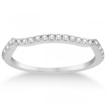 Infinity Twist Diamond Ring with Band Setting 18k White Gold (0.60ct)
