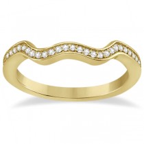 Heart Diamond Engagement Ring & Wedding Band 18k Yellow Gold (0.33ct)