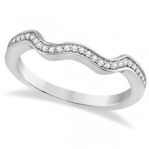 Heart Diamond Engagement Ring and Wedding Band Set Platinum (0.33ct)