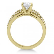 Cathedral Split Shank Diamond Engagement Ring 18K Yellow Gold (0.23ct)