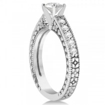 Diamond Semi Eternity Bridal Set Setting 14k White Gold (0.66ct)