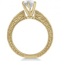 Vintage Heirloom Round Diamond Engagement Ring 18k Yellow Gold (3.50ct)