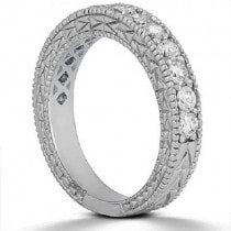 Antique Diamond Engagement Ring & Wedding Band 14k White Gold (1.70ct)