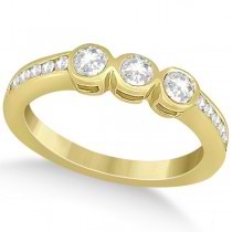 Bezel & Channel Set Diamond Wedding Ring Band 14k Yellow Gold (0.60ct)