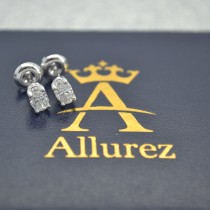 0.75ct. Oval-Cut Lab Diamond Stud Earrings 14kt White Gold (F-G, VS1)