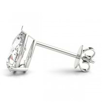 1.00ct Pear-Cut Diamond Stud Earrings 14kt White Gold (G-H, VS2-SI1)