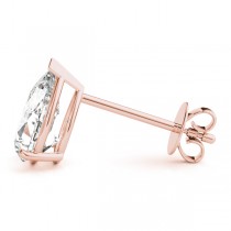 1.00ct Pear-Cut Diamond Stud Earrings 18kt Rose Gold (G-H, VS2-SI1)