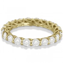 Luxury Lab Grown Diamond Eternity Anniversary Ring Band 14k Yellow Gold (2.50ct)