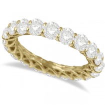 Luxury Lab Grown Diamond Eternity Anniversary Ring Band 14k Yellow Gold (4.50ct)