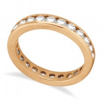 Channel-Set Diamond Eternity Ring Band 14k Rose Gold (1.50 ct)