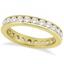 Channel-Set Diamond Eternity Ring Band 14k Yellow Gold (1.50 ct)- Size 4.5