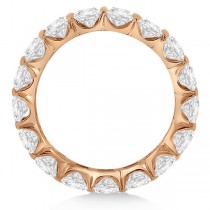 Bar-Set Princess Cut Diamond Eternity Ring Band 18k Rose Gold (1.15ct)