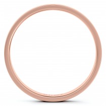 Flat Comfort Fit Plain Ring Wedding Band 14k Rose Gold (3mm)