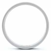 950 Platinum Plain Wedding Band Flat Comfort-Fit Ring (4 mm)
