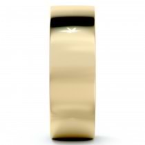 18k Yellow Gold Wedding Band Plain Ring Flat Comfort-Fit (6 mm)