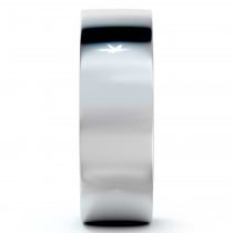 950 Platinum Plain Wedding Band Flat Comfort-Fit Ring (6 mm)