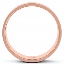 Flat Comfort Fit Plain Ring Wedding Band 14k Rose Gold (7mm)