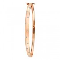 Pave-Set Starlight Diamond Bangle Bracelet in 14k Rose Gold (0.15ctw)