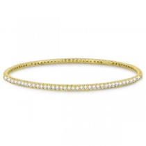 Stackable Diamond Bangle Eternity Bracelet 14k Yellow Gold (3.00ct)