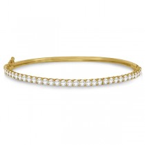 Luxury Stackable Diamond Bangle Bracelet 14k Yellow Gold (4.00ct)