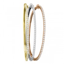 Luxury Stackable Diamond Bangle Bracelet 14k Rose Gold (2.03ct)