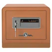Electronic Digital Keypad Lock Jewelry Safe w/ Key in Amber