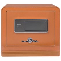 Electronic Digital Keypad Lock Jewelry Safe w/ Key in Amber