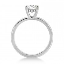 Diamond Hidden Halo Solitaire Engagement Ring 14k White Gold (0.06ct)