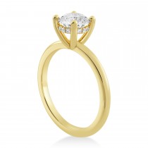 Diamond Hidden Halo Solitaire Engagement Ring 14k Yellow Gold (0.06ct)