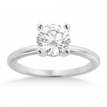 Diamond Hidden Halo Solitaire Engagement Ring 18k White Gold (0.06ct)