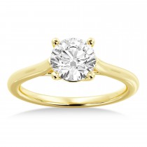 Trellis Solitaire Engagement Ring 18k Yellow Gold