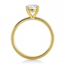 Basket Solitaire Engagement Ring 14k Yellow Gold