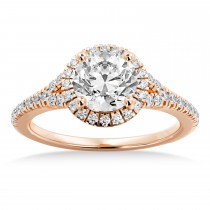 Diamond  Halo Engagement Ring 14k Rose Gold (0.40ct)