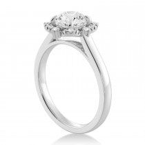 Reina Diamond Halo Engagement Ring Platinum (0.11ct)
