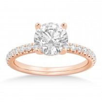 Diamond Hidden Halo Engagement Ring 14k Rose Gold (0.40ct)