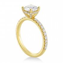 Diamond Hidden Halo Engagement Ring 18k Yellow Gold (0.40ct)