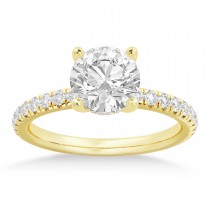Lab Grown Diamond Hidden Halo Engagement Ring 18k Yellow Gold (0.40ct)