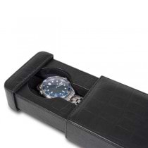 Rapport London Single Watch Slipcase, Genuine Black Leather