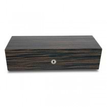 Rapport London Macassar Wood Five Watch Box Storage