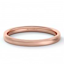 Low Dome Comfort Fit Wedding Ring 14k Rose Gold (2mm)