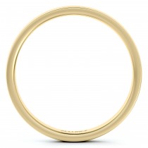 18k Yellow Gold Wedding Ring Low Dome Comfort Fit (3mm)