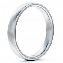 Platinum Wedding Ring Low Dome Comfort Fit (3mm)
